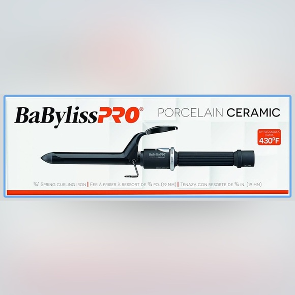 BaByliss Pro Spring Curling Iron, 0.75” - Picture 1 of 4
